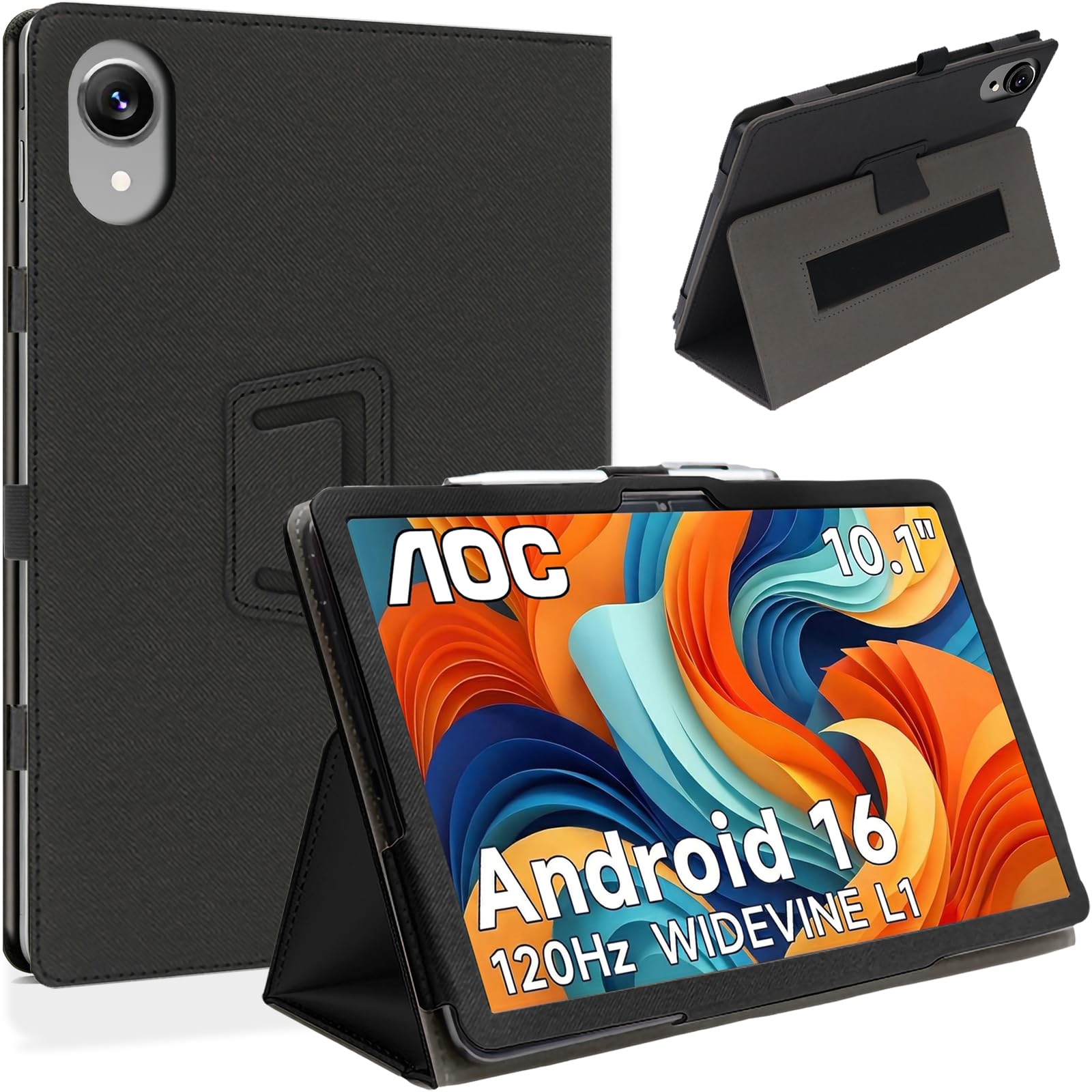 Amazon.co.jp: HEFENGKU 見開き型保護カバー For AOC M10 ケースカバー